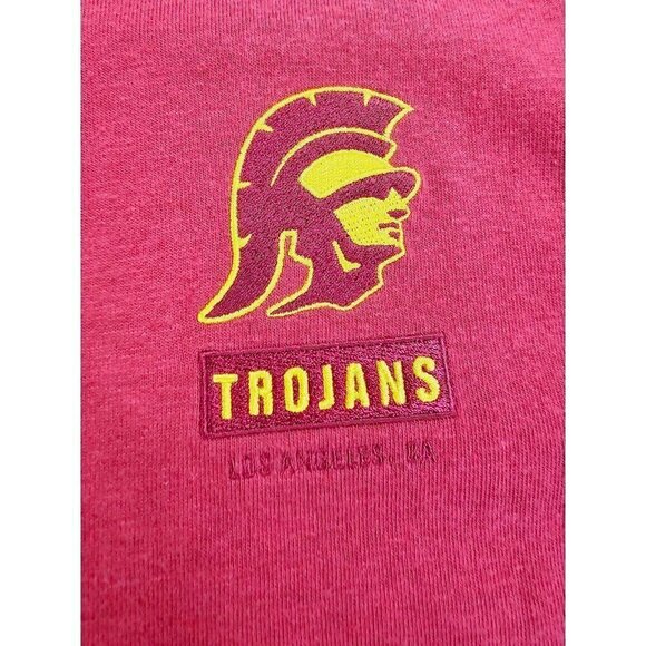Nike 2XL Men's USC Trojans Embroidered Logo Burgundy Short Sleeve Swoosh Polo - Picture 6 of 10